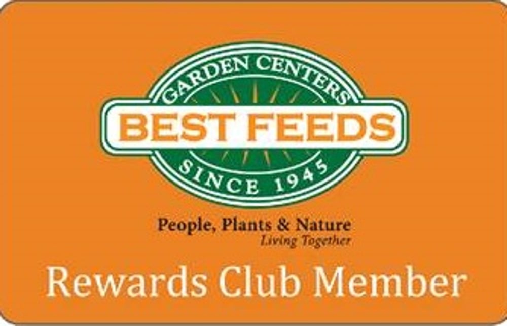 Best Reward Club Members earn one point for every dollar purchased at the Garden Center.  Points are earned on all sales except gift cards and services. 